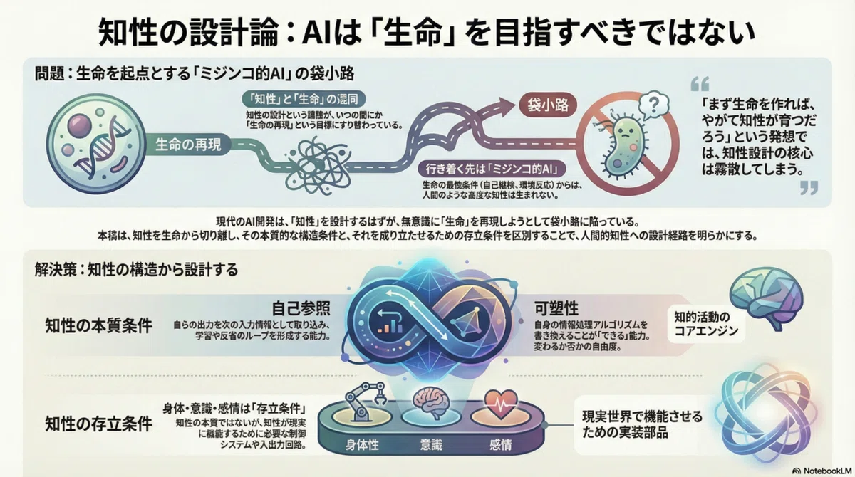 コラム】知性の設計論 （試論） ― AI時代の知性と生命についての覚書