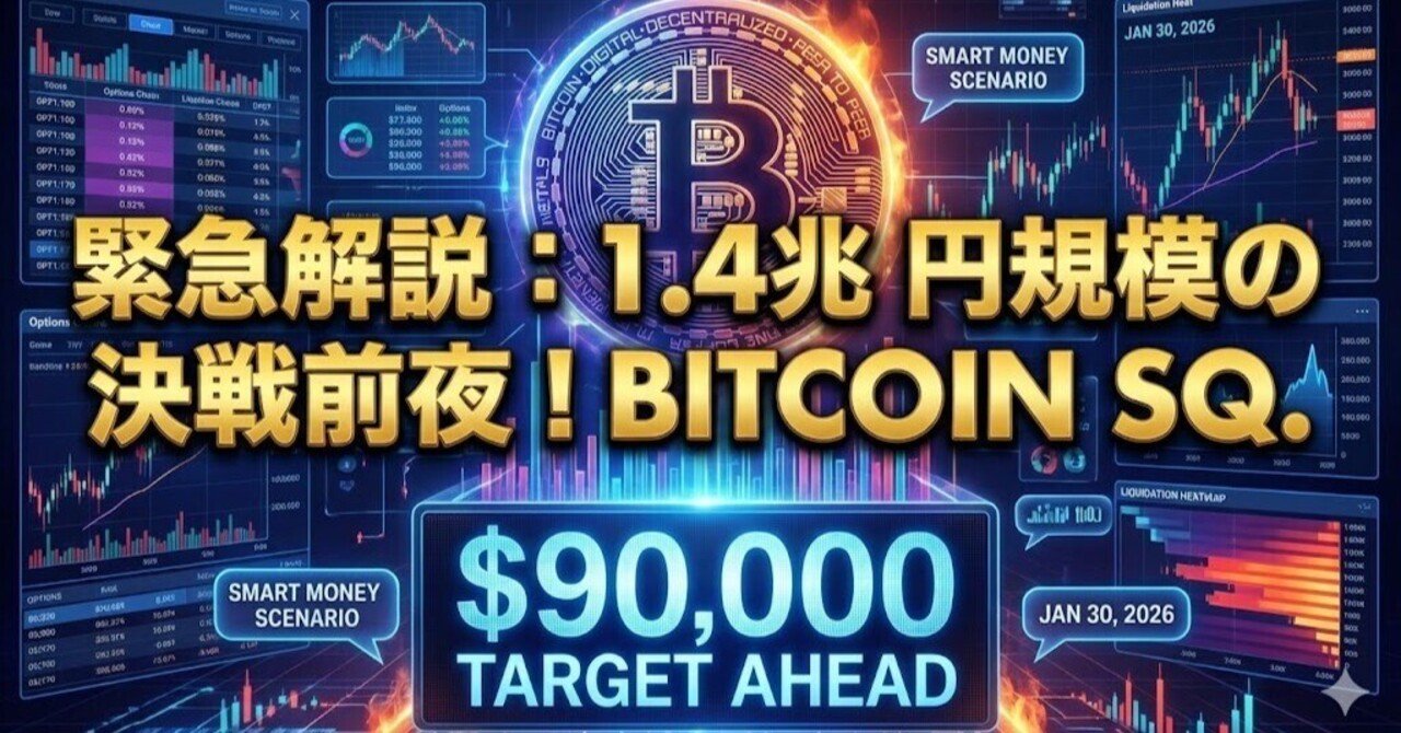 緊急解説】1.4兆円規模の決戦前夜！ビットコイン は「9万ドル」へ吸い寄せられるか？大口投資家が描くシナリオをデータで読む｜AoiT₿itcoin💙アオイBitget