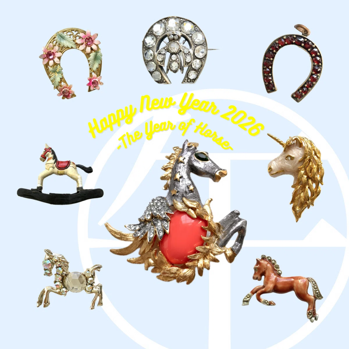 ヴィンテージ】Happy New Year 2026 〜馬&馬蹄モチーフのヴィンテージ