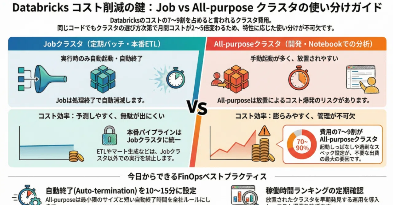 Azure × Databricks コスト最適化（FinOps × Databricks）Job vs All-purposeの比較 ...