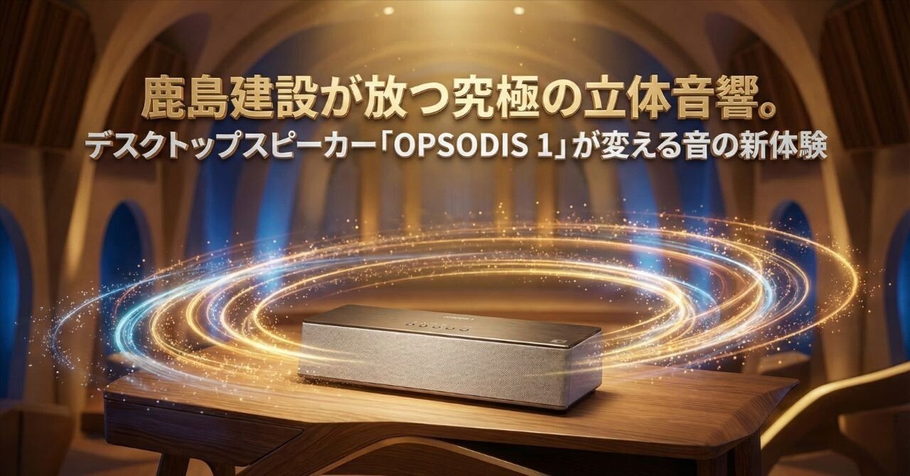 OPSODIS 1 立体音響スピーカー 鹿島建設 鹿島建設が放つ究極の立体音響。デスクトップスピーカー「OPSODIS 1