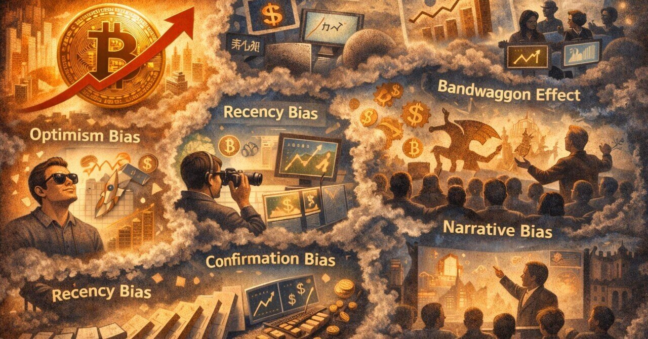 ビットコイン(BTC )の将来予測と認知バイアス｜SonSin