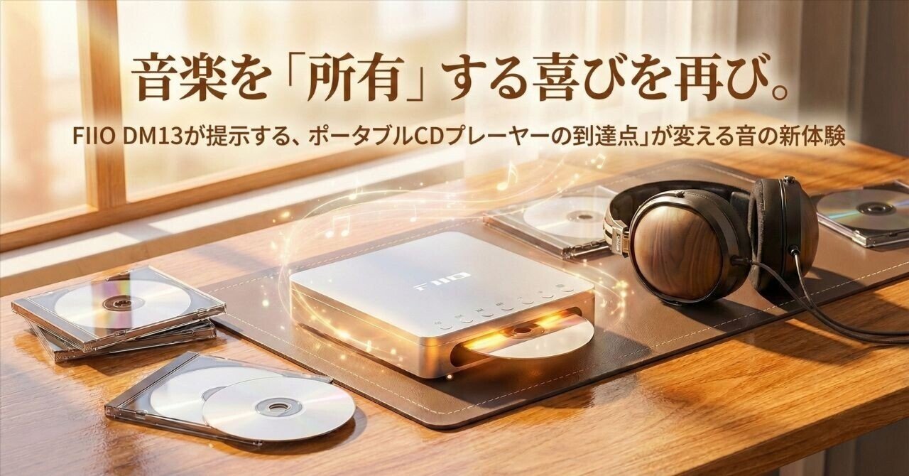 音楽を「所有」する喜びを再び。FIIO DM13が提示する、ポータブルCD