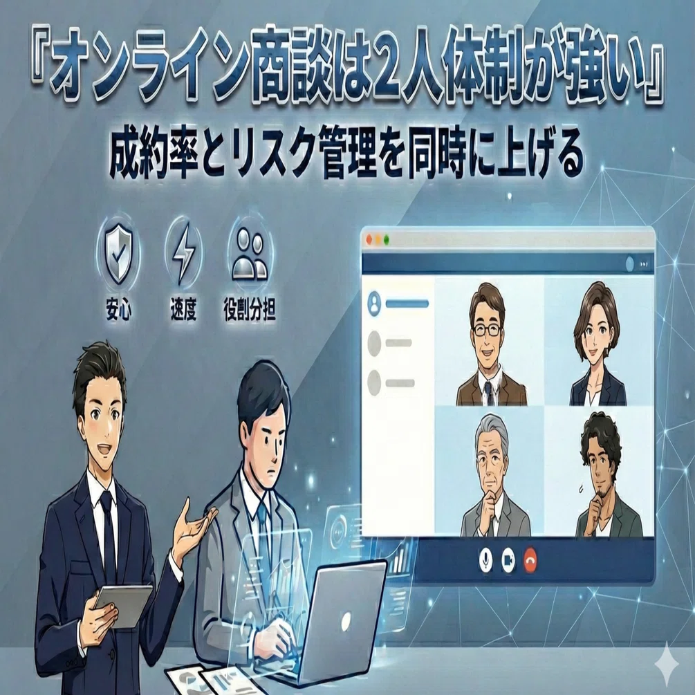 オンライン商談は“2人体制”が標準になる｜成約率とリスクを同時に 