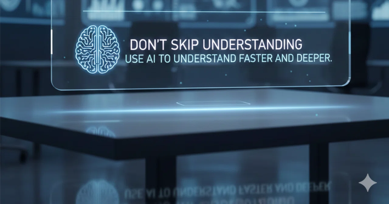 Don't skip understanding by AI use AI to understand faster and deeper ...