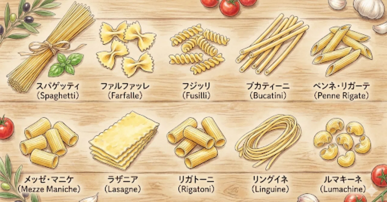 イタリア パスタ の 種類