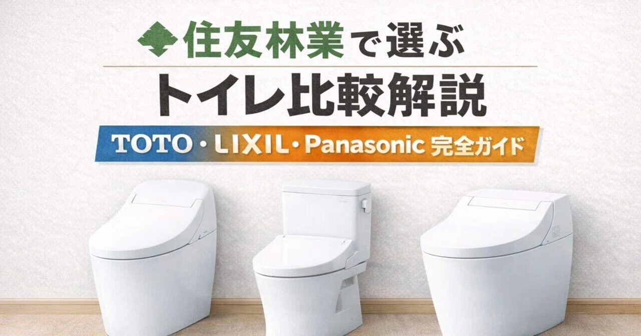 住友林業で選ぶトイレ比較解説| TOTO・LIXIL・Panasonic完全ガイド