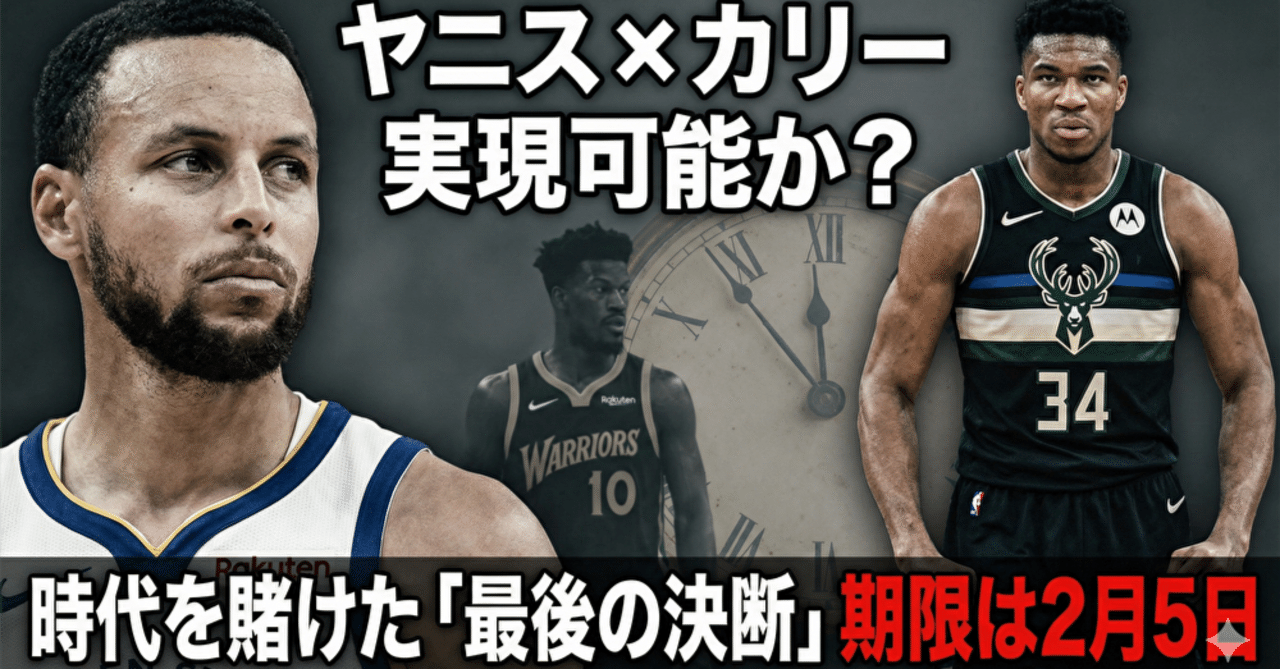 ヤニス×カリーは実現可能か？トレードデッドラインとウォリアーズが