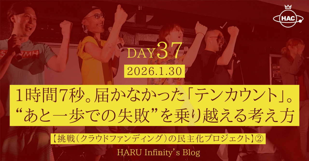 DAY37：1時間7秒。届かなかった「テンカウント」。あと一歩での失敗を