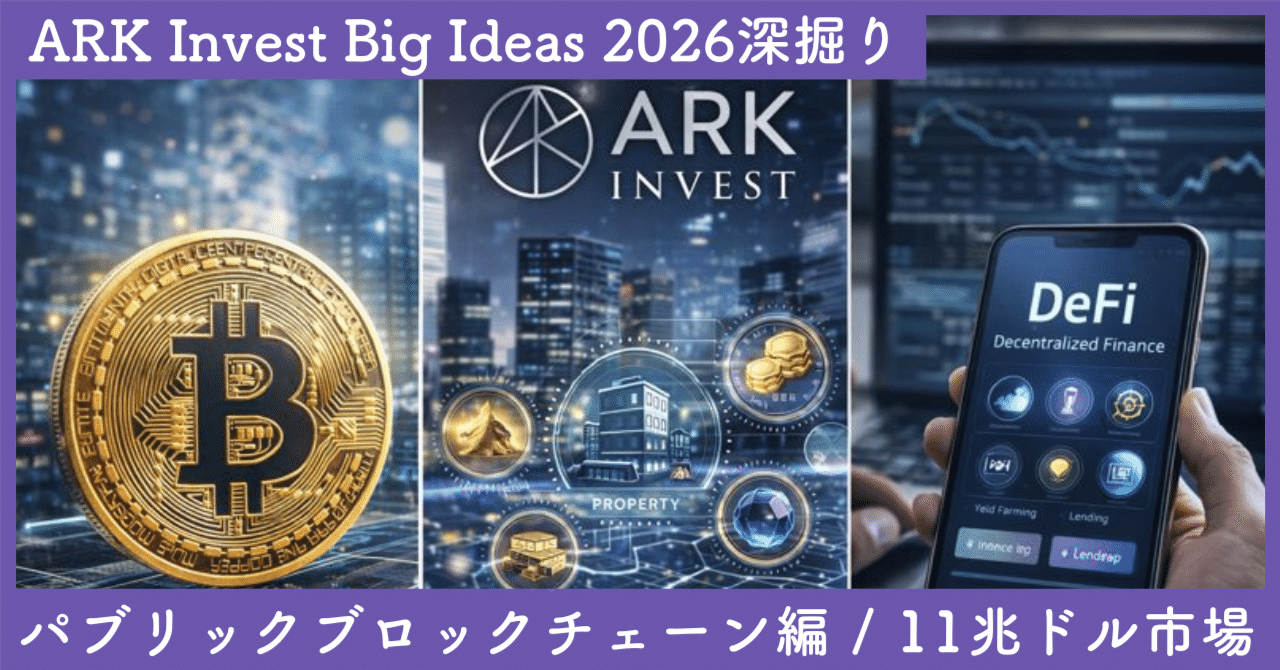 ARK Invest Big Ideas2026  パブリックブロックチェーン編深掘り】「11兆ドル」のトークン化市場と、Stripe・Coinbaseが作る未来｜SecondWave