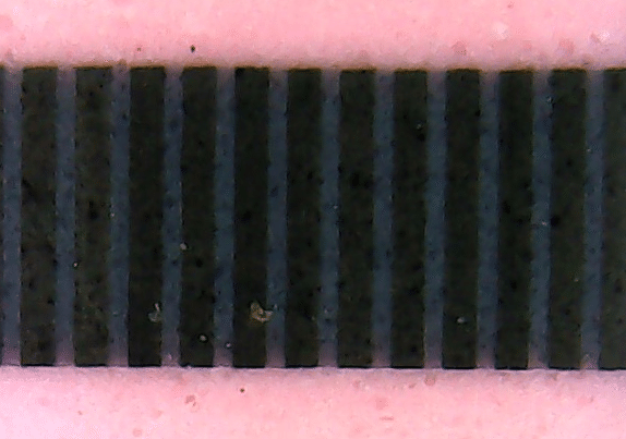 10_異方性導電ゴムの接続面の拡大写真