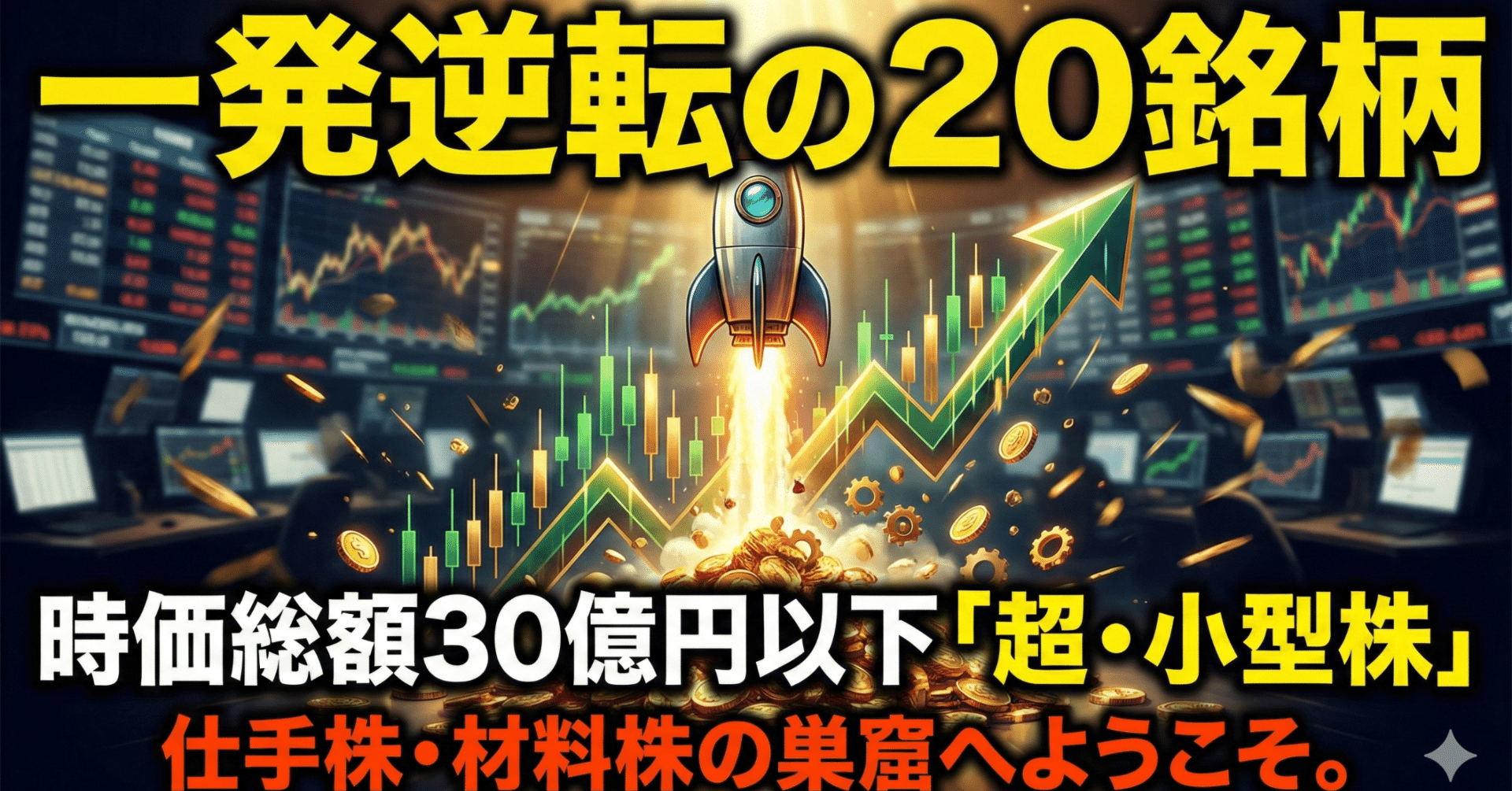 仕手株・材料株の巣窟へようこそ。時価総額30億円以下の「超・小型株」から探す、一発逆転の20銘柄｜日本個別株デューデリジェンスセンター