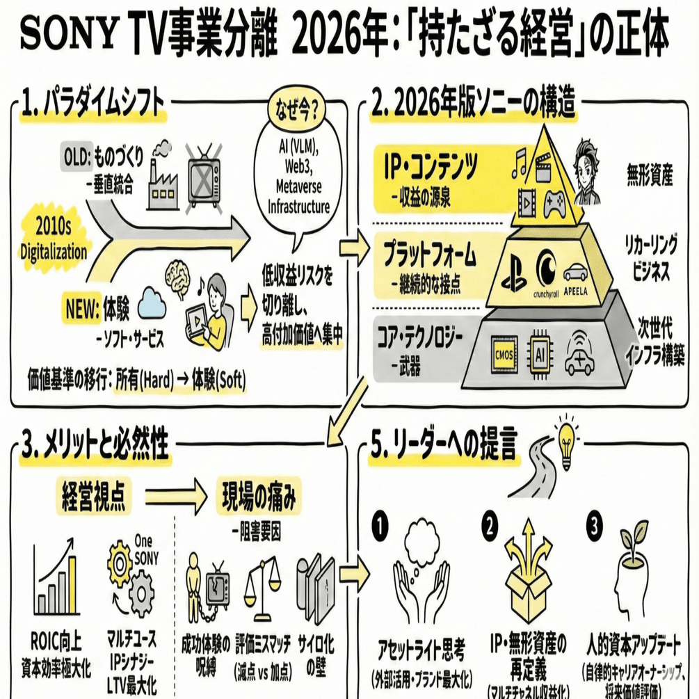 1日1note_グラレコログ_vol.28: SONY TV事業分離 〜 2026年、日本最強