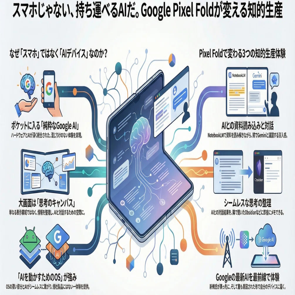 文庫本サイズのAIデバイス「Pixel 10 Pro Fold」｜AI_Fairy