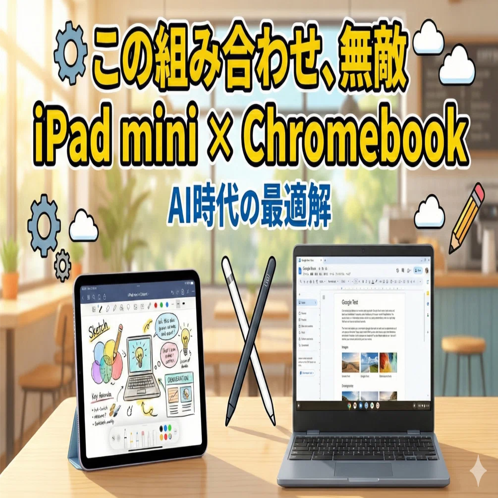 iPad本体 Chromebook ガジェット界の異種格闘技戦！iPad mini vs Chromebook…と思いきや