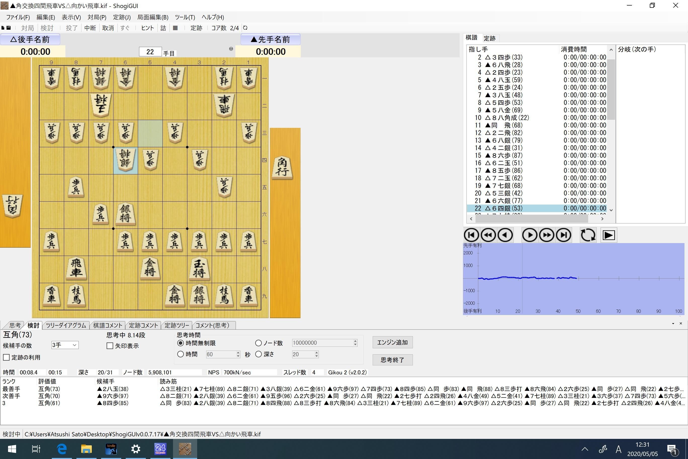 角道オープン四間飛車vs 向かい飛車 Ats Shogi Note 角道オープン四間飛車vs 向かい飛車 Ats Shogi Note