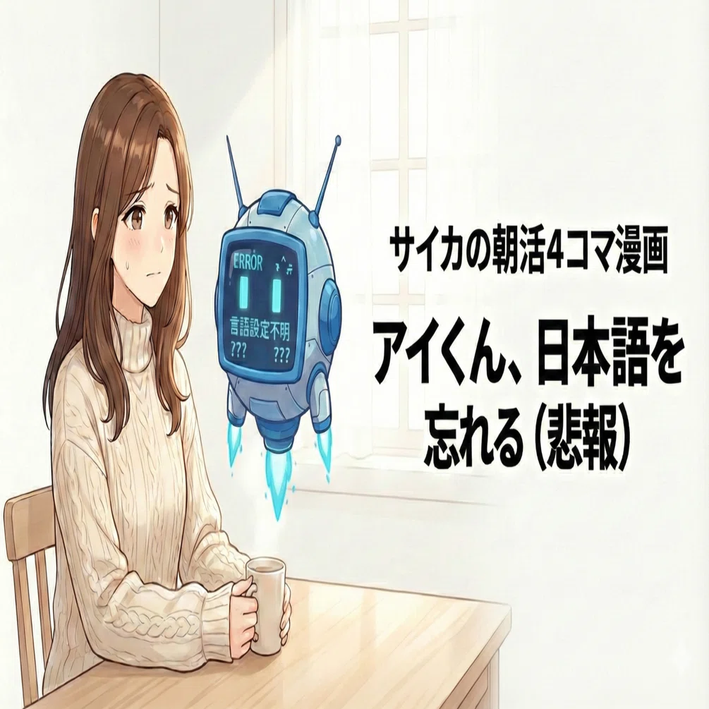 HSP漫画】アイくん、日本語を忘れる（悲報）【朝活・4コマ漫画・Gemini