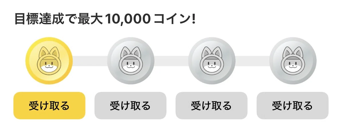 Cashwalkで広告視聴によってポイントを獲得する画面