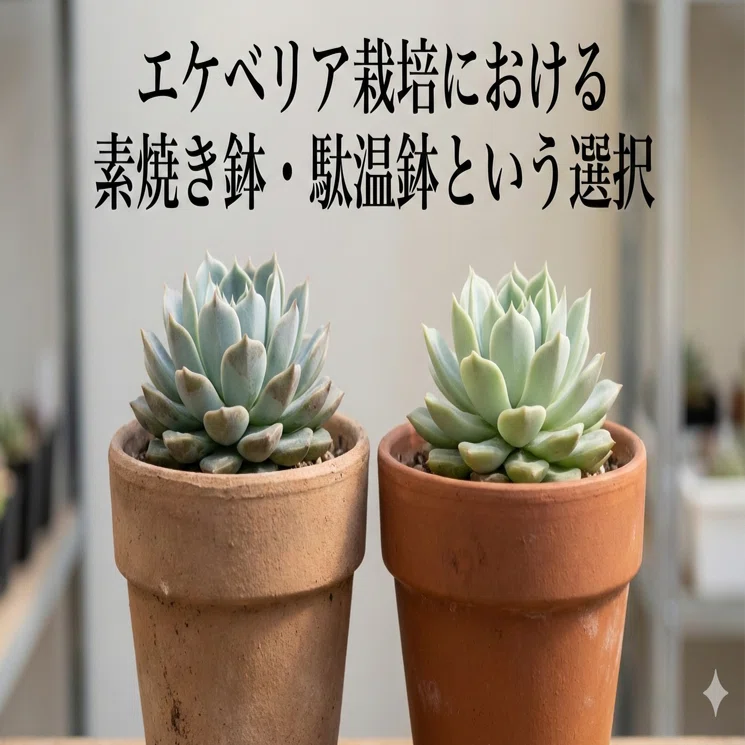エケベリア栽培における素焼き鉢・駄温鉢という選択｜多肉植物研究所