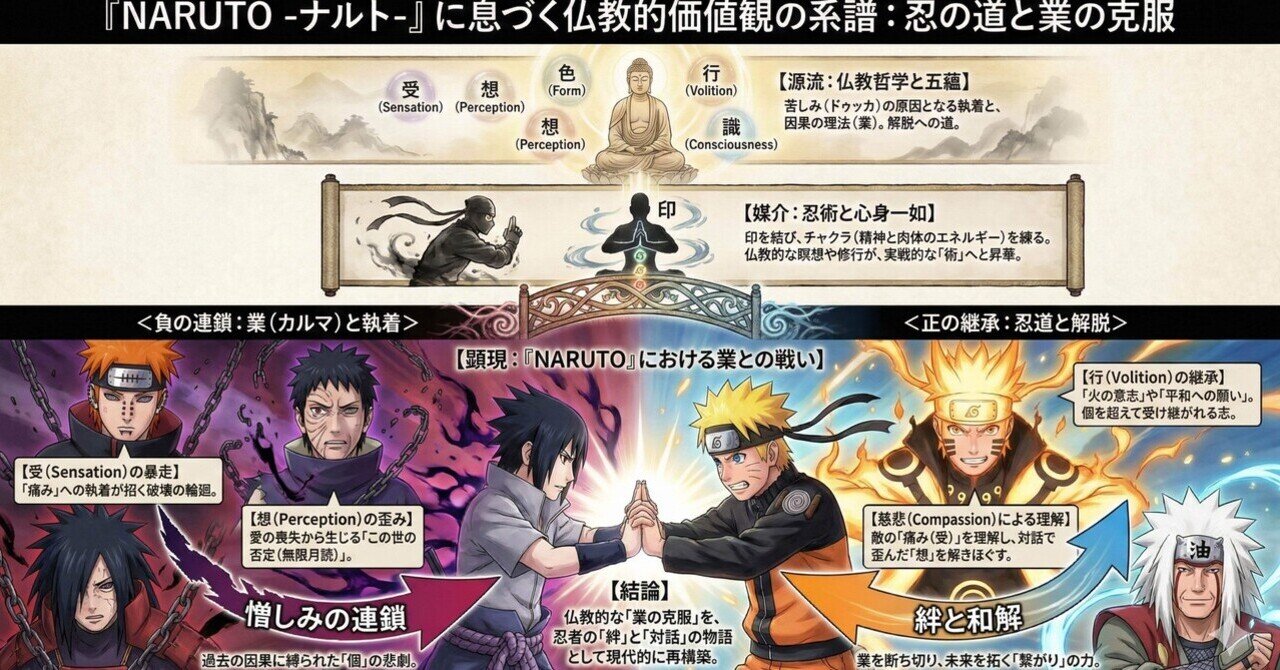 源流探索3 NARUTOの源流を辿ってみると、忍者のフィルターを通した仏教