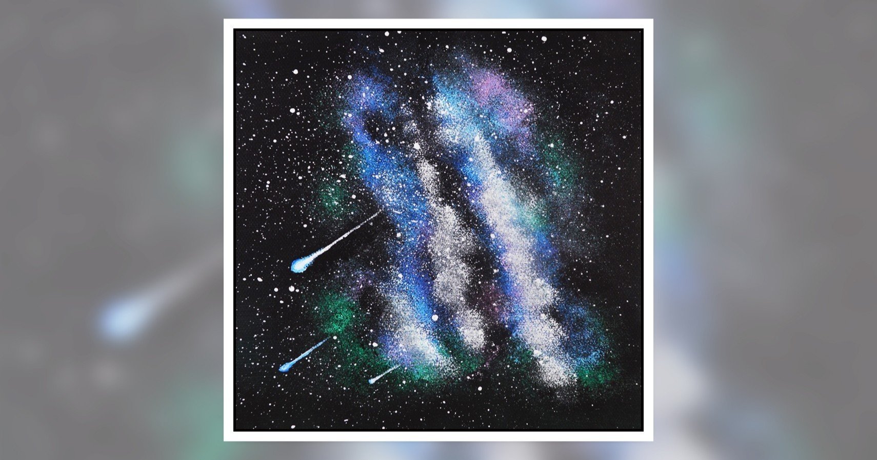 アクリル絵の具で 銀河 の描き方 家で一緒にやってみよう お絵描き Junya Art Note