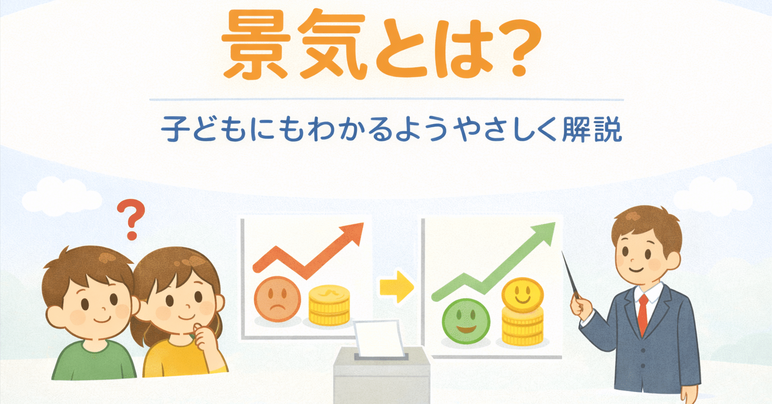この1記事でOK】景気とは？好景気・不景気・景気循環を5分でやさしく解説【子どもにも説明できる】｜りょう