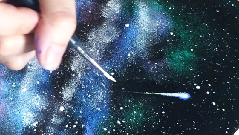 アクリル絵の具で 銀河 の描き方 家で一緒にやってみよう お絵描き Junya Art Note アクリル絵の具で 銀河 の描き方 家で一緒にやってみよう お絵描き Junya Art Note