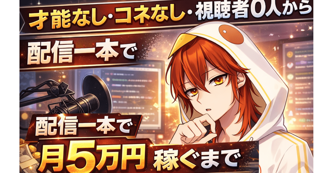 視聴者0人から月収5万稼ぐまでの実録NOTE