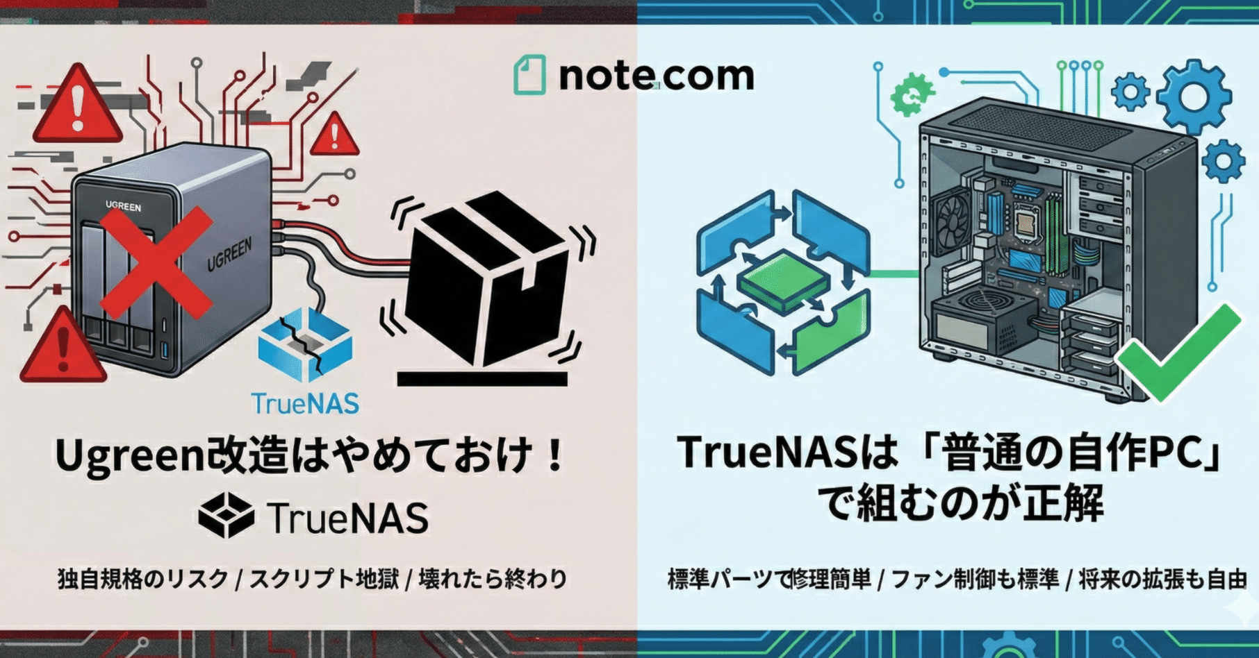 UgreenのNASをハックするくらいなら、普通の「自作PC」で組みませんか