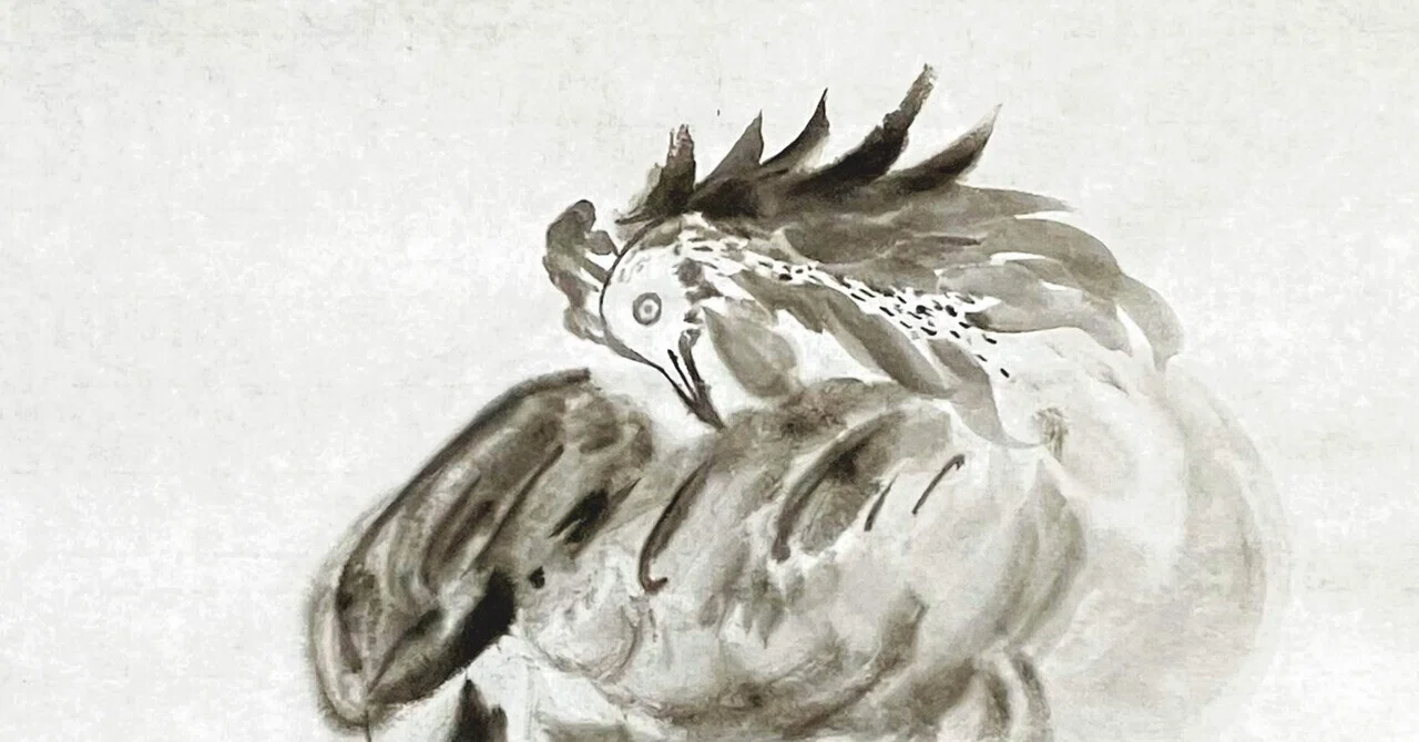 鳳凰図と怒ったニワトリ｜西川明美