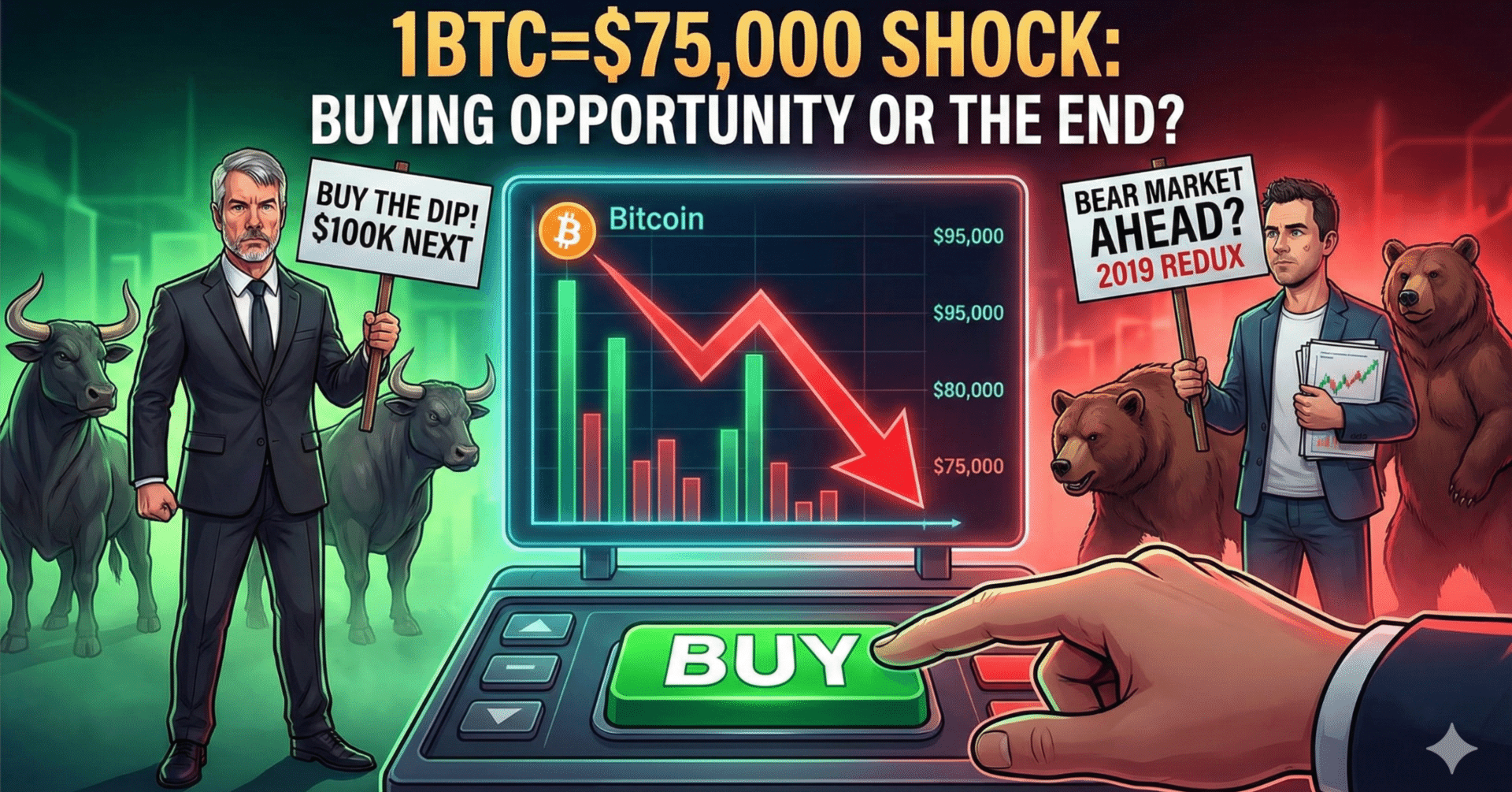 1BTC=75,000ドルの衝撃。これは「絶好の買い場」か「終わりの始まり」か？｜US Crypto Consensus