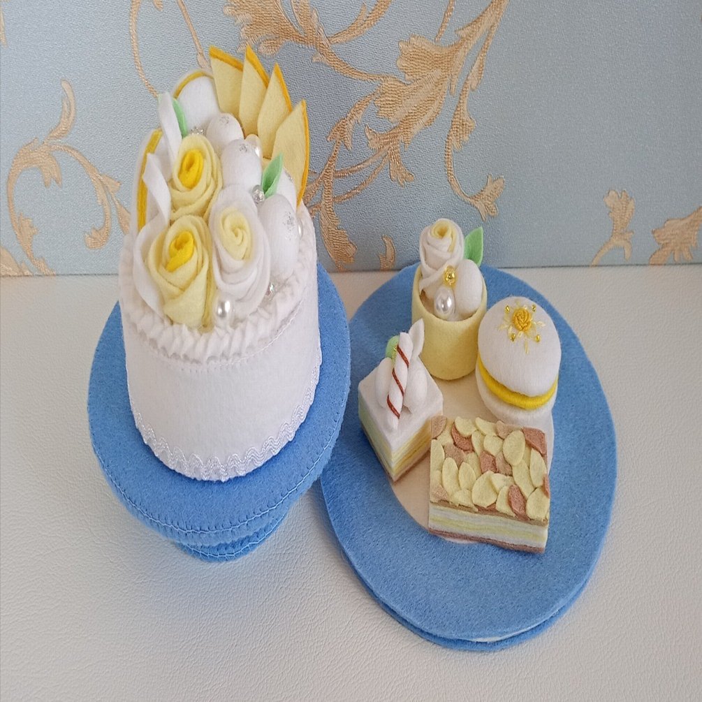 くすみカラーのティーセット制作③｜カナの青い箱