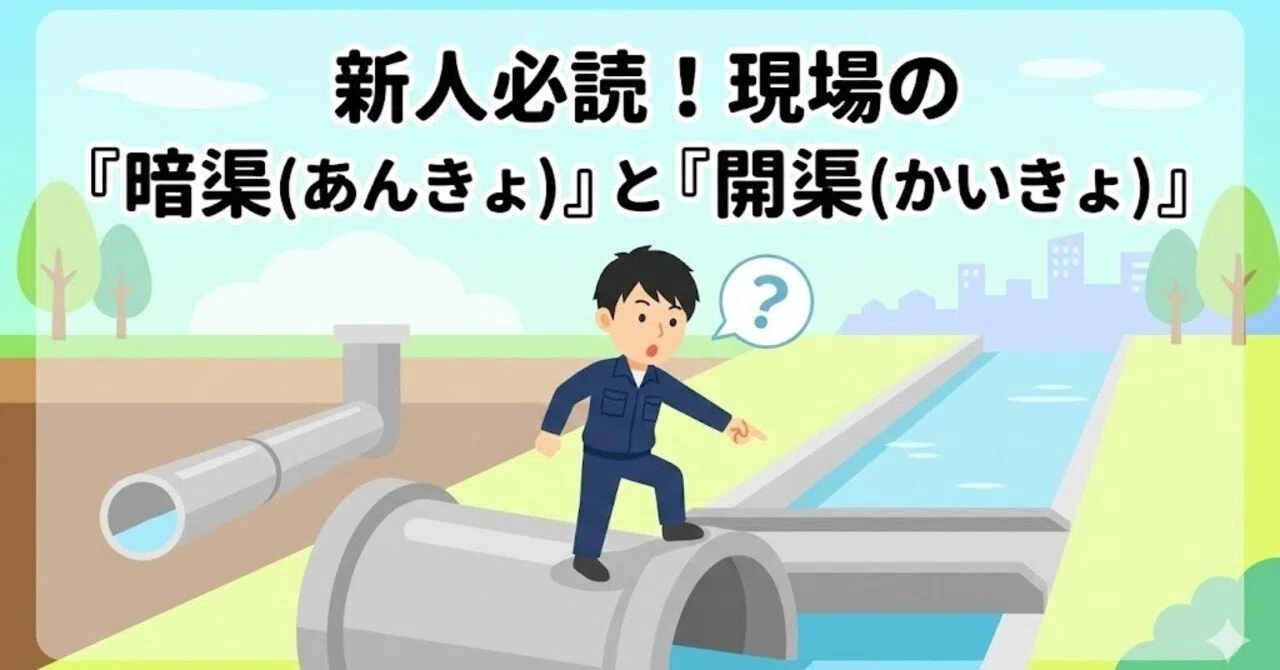 現場で「そこアンキョだから」と言われて固まった新人へ送る、水路の 