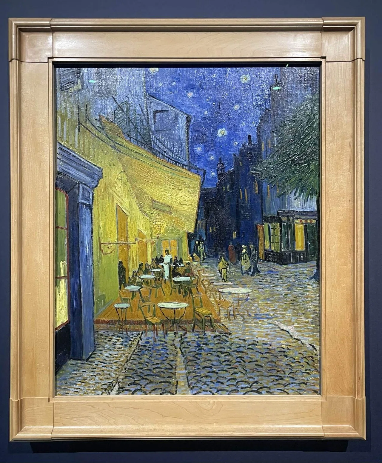 小*野様 印象派 カフェ風景画 ゴッホ 夜のカフェテラス レプリカ 70cm