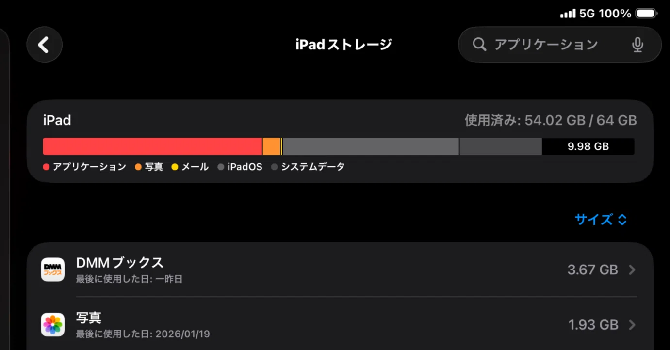 295.ガジェット】iPad miniストレージ容量64GBでは足りなかった