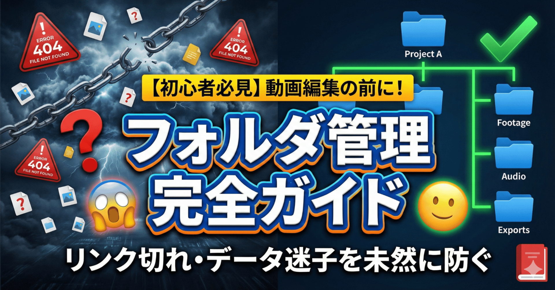 初心者必見‼️】動画の編集を始めるその前に⁉️リンク切れ・データの