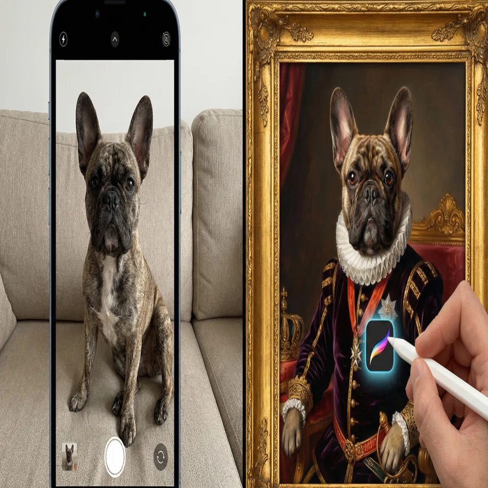 愛犬を貴族に変えろ。Midjourney×Photoshopで「ペットの肖像画」を受注