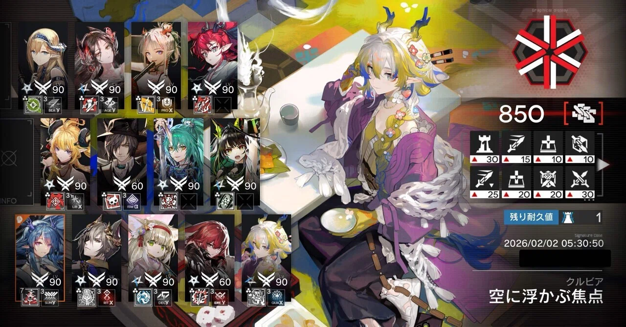 アークナイツ〕危機契約#4「弧光」850点クリア(最終フェーズ)｜fuage14