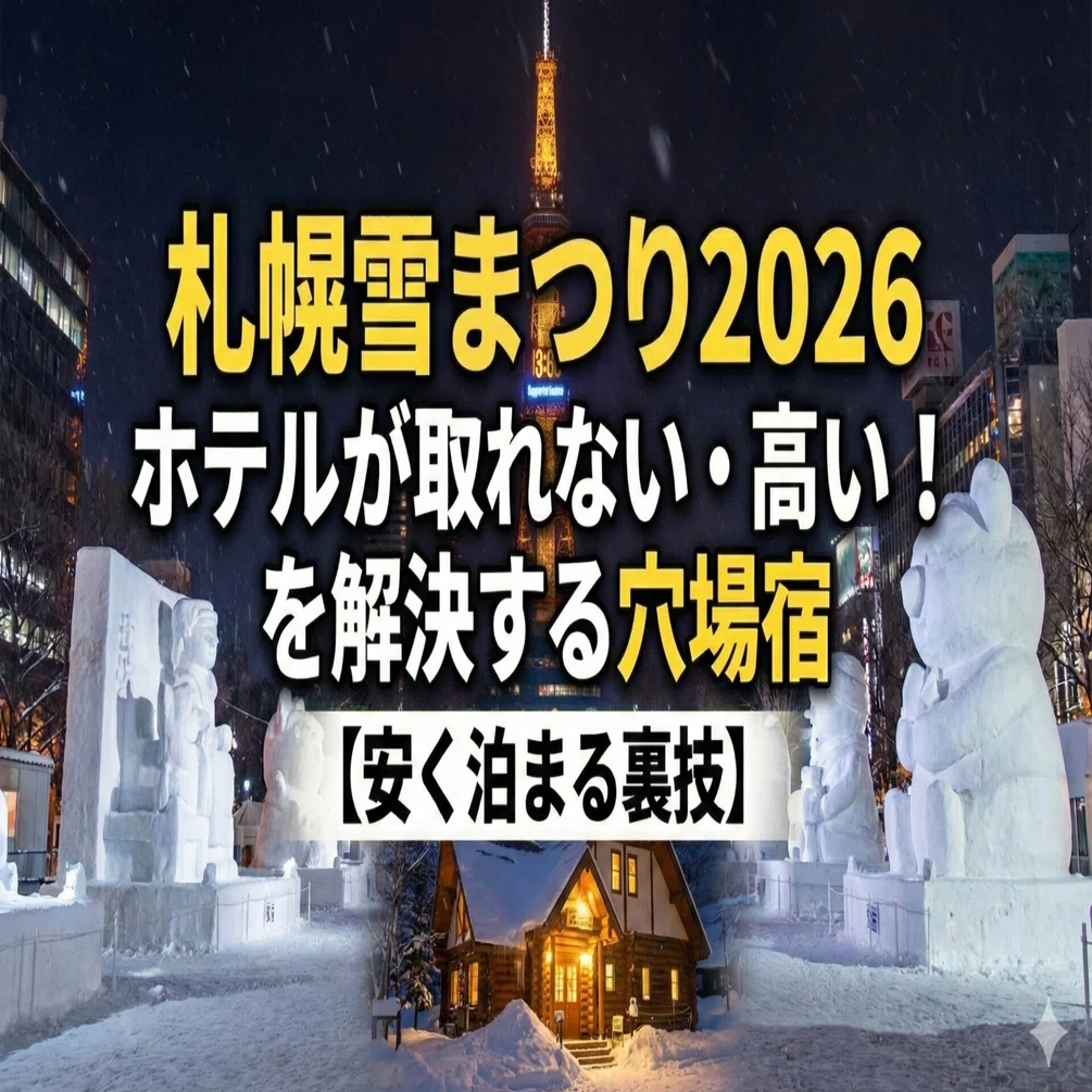 札幌雪まつり2026｜ホテルが取れない・高い！を解決する穴場宿【安く 