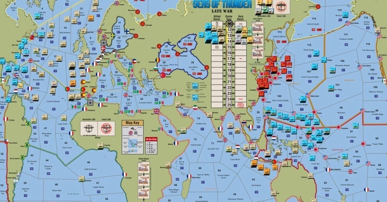 Seas of Thunder, Scenario 4: Red Sun Rising（大西洋戦争+太平洋戦争