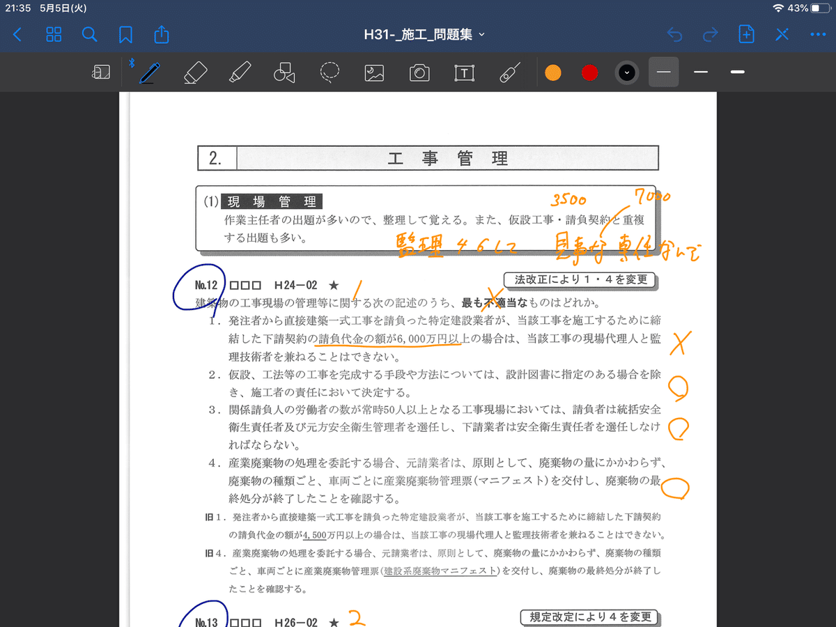 一級建築士に合格したノート【5教科セット】
