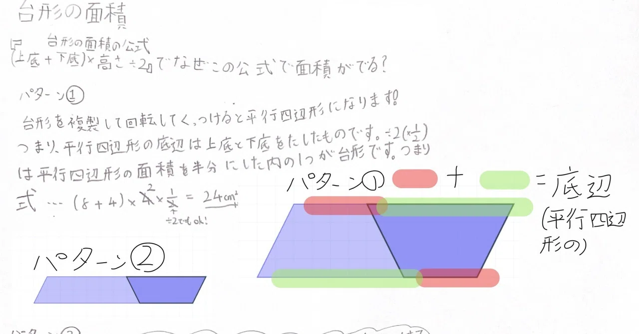 台形とひし形の面積「なぜこの公式で求められる？」シミュレーターで学ぼう｜多田 真志