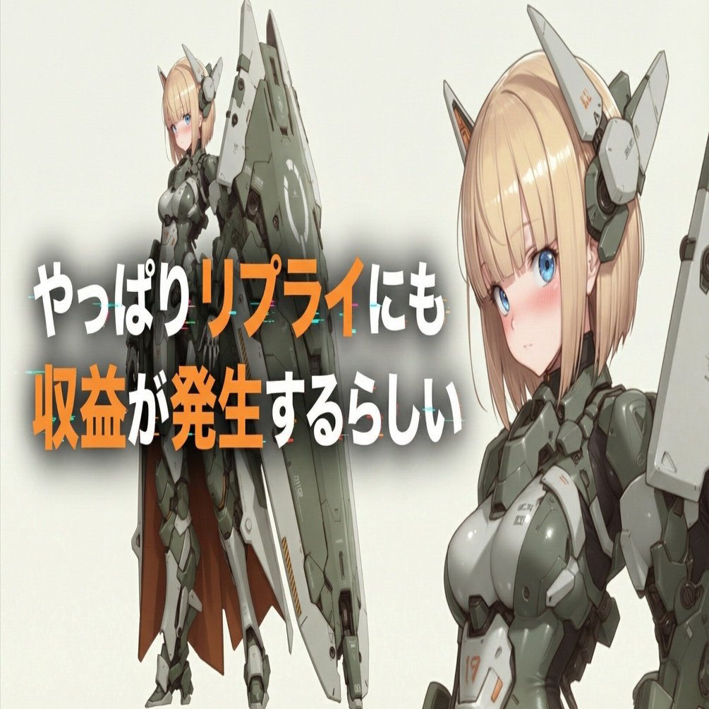 X：ということはリプライしまくれば儲かる（2026年2月2日のAIイラスト