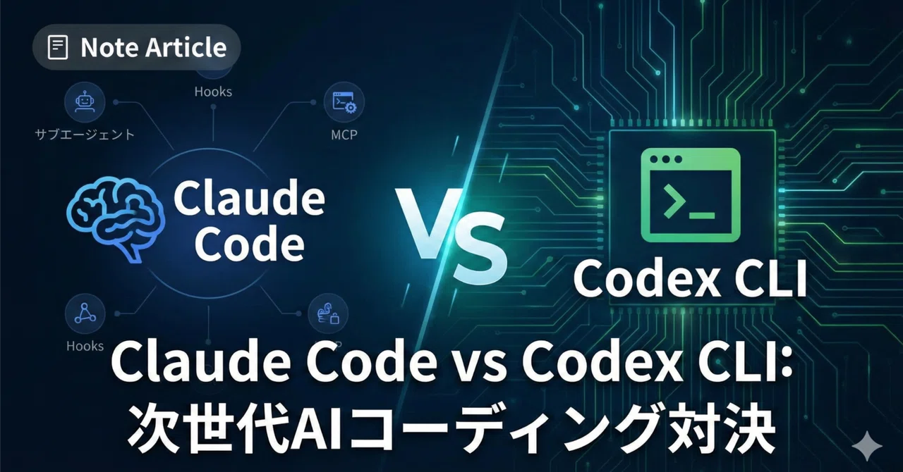 Claude Code vs Codex CLI | サブエージェント、Hooks、MCP - Claude Codeだけが持つ5つの武器と ...