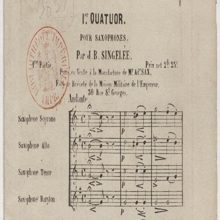 J-B.サンジュレー《四重奏曲第1番 作品53》― Adolphe Sax版（1863年