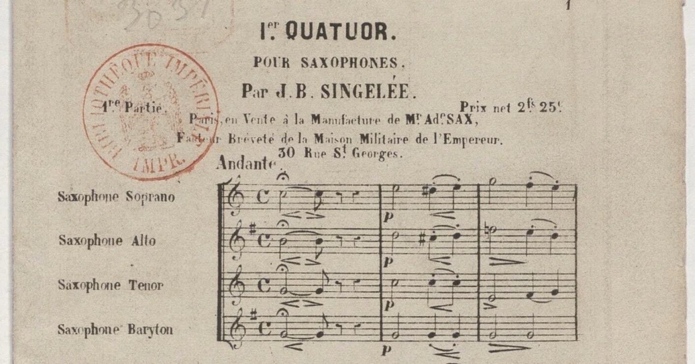 J-B.サンジュレー《四重奏曲第1番 作品53》― Adolphe Sax版(1863年 J-B.サンジュレー《四重奏曲第1番 作品53》― Adolphe Sax版(1863年