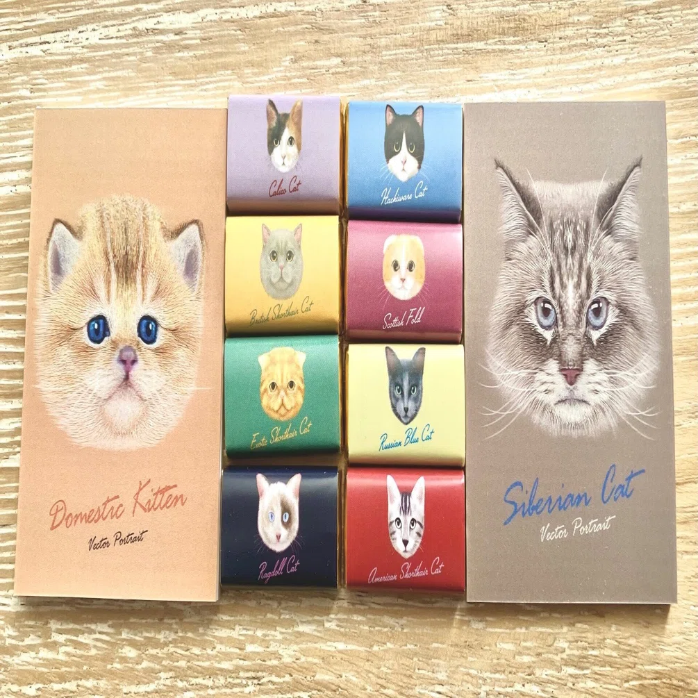 バレンタイン】猫好きさん歓喜のチョコレート&メモパットセット@KALDI