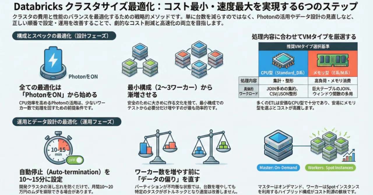Azure × Databricksでつくる次世代データ基盤 コスト最適化（FinOps × Databricks）Clusterサイズ最適化 ...