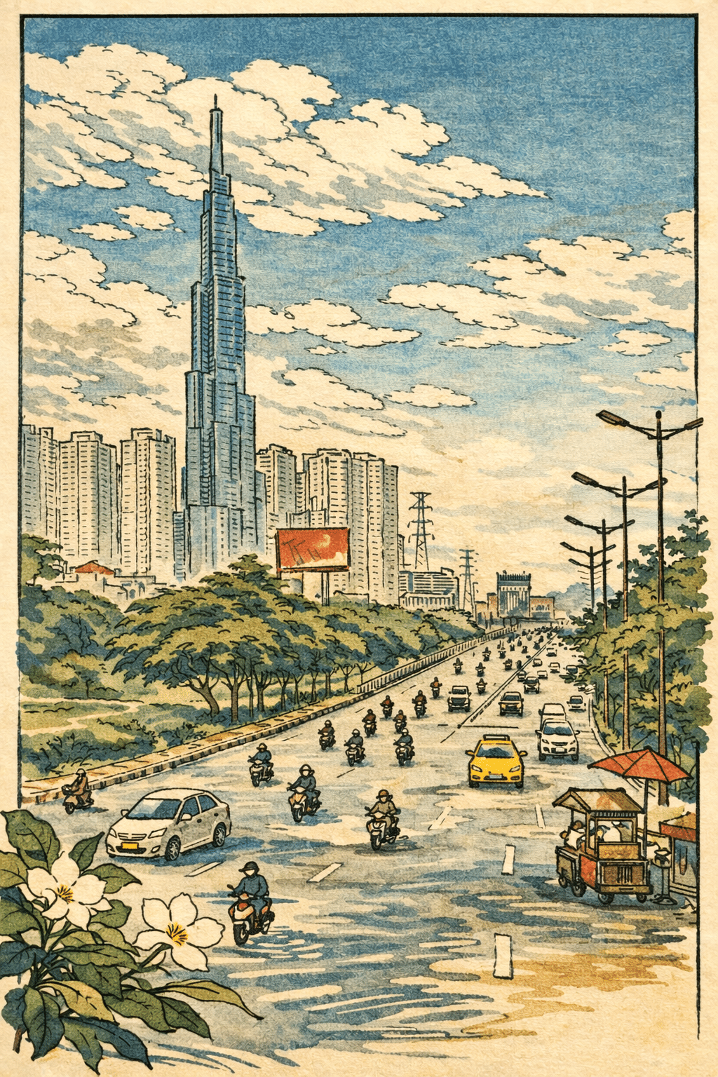 第4段】ベトナム編🇻🇳旅の写真を美の巨匠たちに描いてもらったら…｜旅