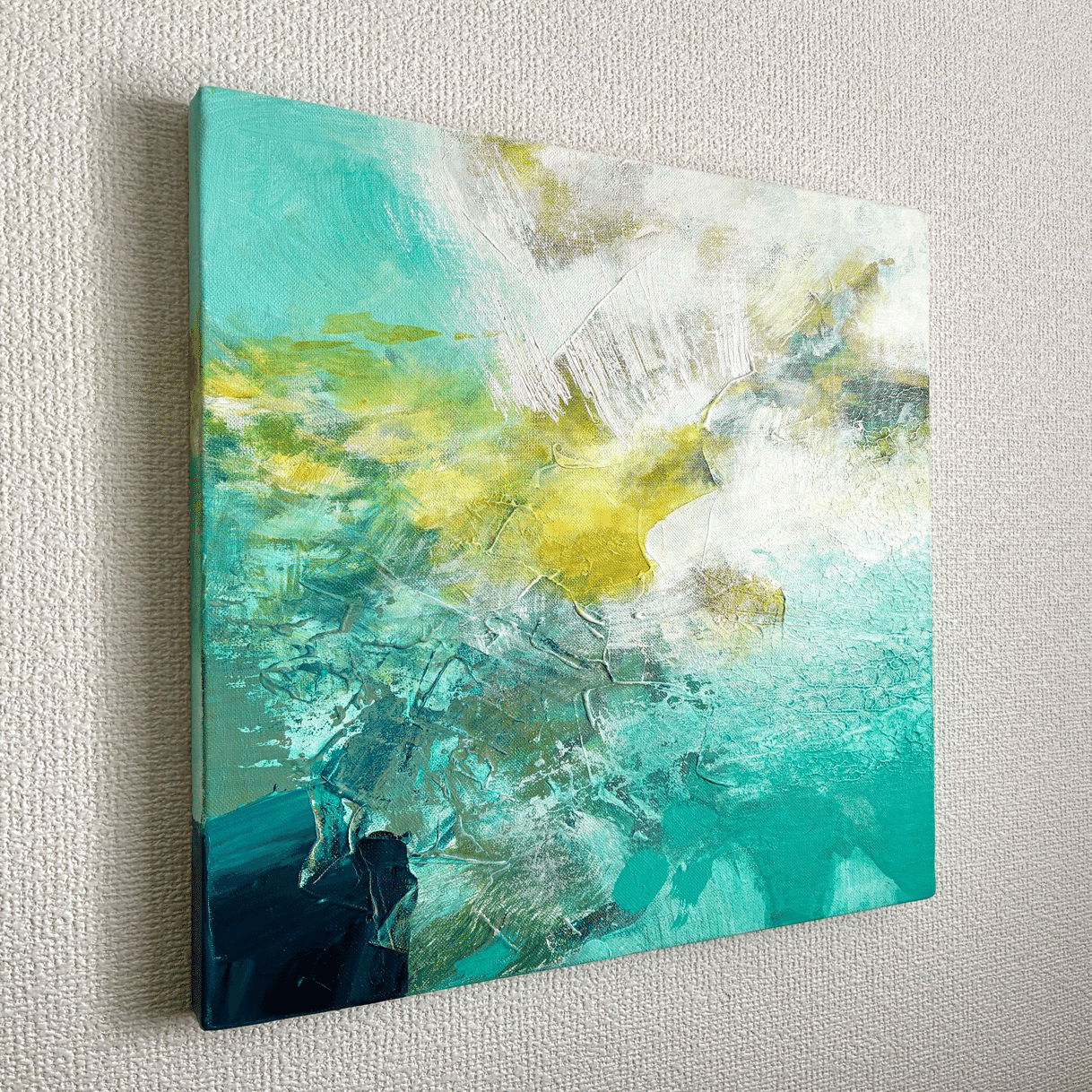 タイトル「きらめきの墓」抽象画 制作の裏側 今日の抽象画 〜白について〜｜きのしたかおり|抽象画